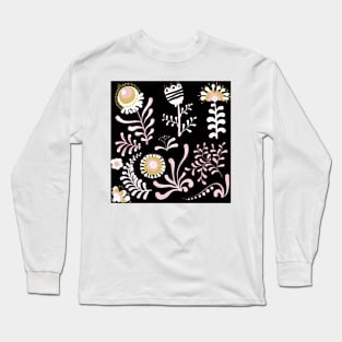 Elegance Seamless pattern with flowers Long Sleeve T-Shirt